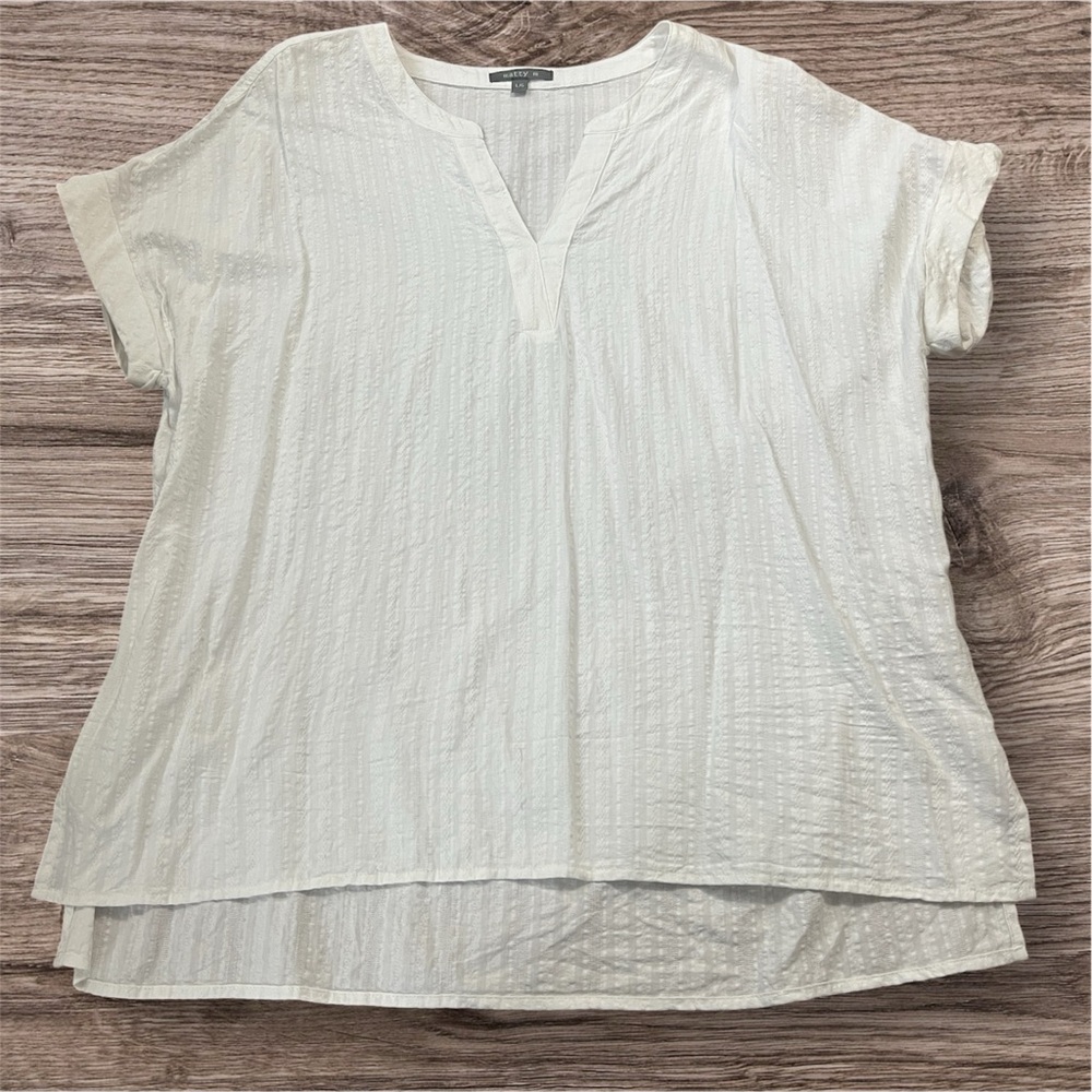 Matty M White Textured Top